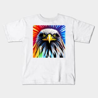 Bald Eagle Rainbow Design Kids T-Shirt